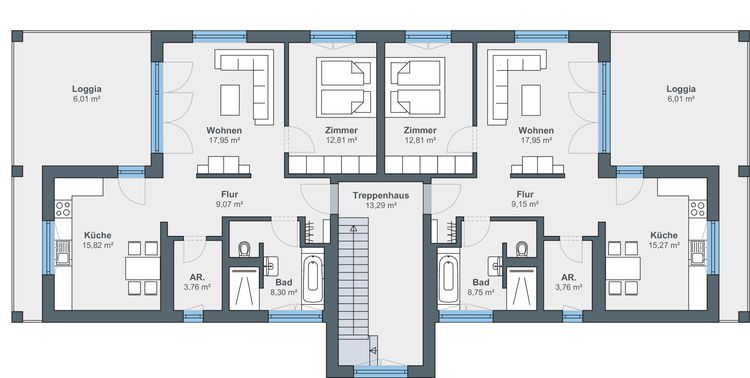 Grundriss zweites Obergeschoss
