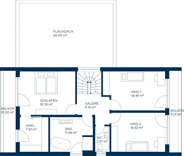 KAMPA Concept 07 Grundriss Obergeschoss