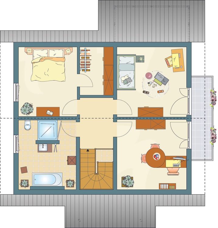 Grundriss Dachgeschoss - Musterhaus Koblenz MEDLEY 410