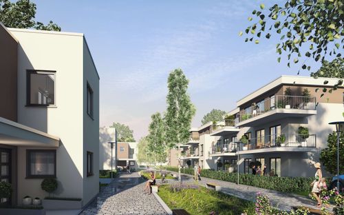 NORDHAUS - Moderne Stadtvilla mit Flachdach | Mehrfamilienhaus MFH S-526 | Hausbau made im Bergischen