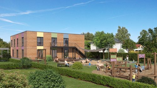 Kindertagesstätte für 3 Gruppen auf 2 Etagen - Slideshow-Bild 1