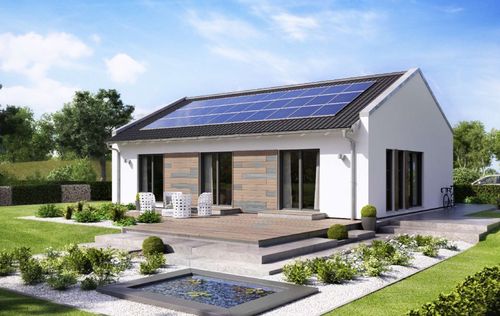 Bungalow von RENSCH-HAUS. Nizza L. Terrassenansicht.