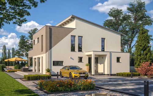 Einfamilienhaus von RENSCH-HAUS. Reno. Eingangsansicht.