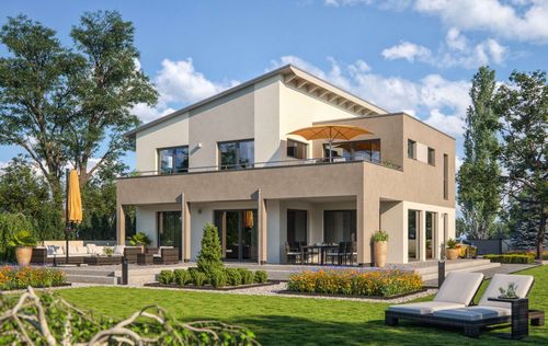 Einfamilienhaus von RENSCH-HAUS. Reno. Terrassenansicht. 