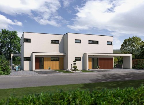 Doppelhaus von STREIF mit zwei individuell gestalteten Wohnparteien
