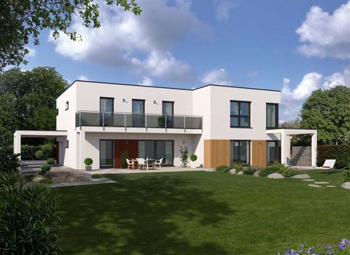 Doppelhaus von STREIF mit zwei individuell gestalteten Wohnparteien