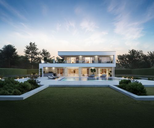 Modernes Einfamilienhaus mit Garten und Pool