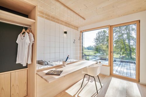 Das Kinderzimmer des Musterhauses in innovativer Modulbauweise aus Holz, Musterhaus im Musterhauspark Ortenburg